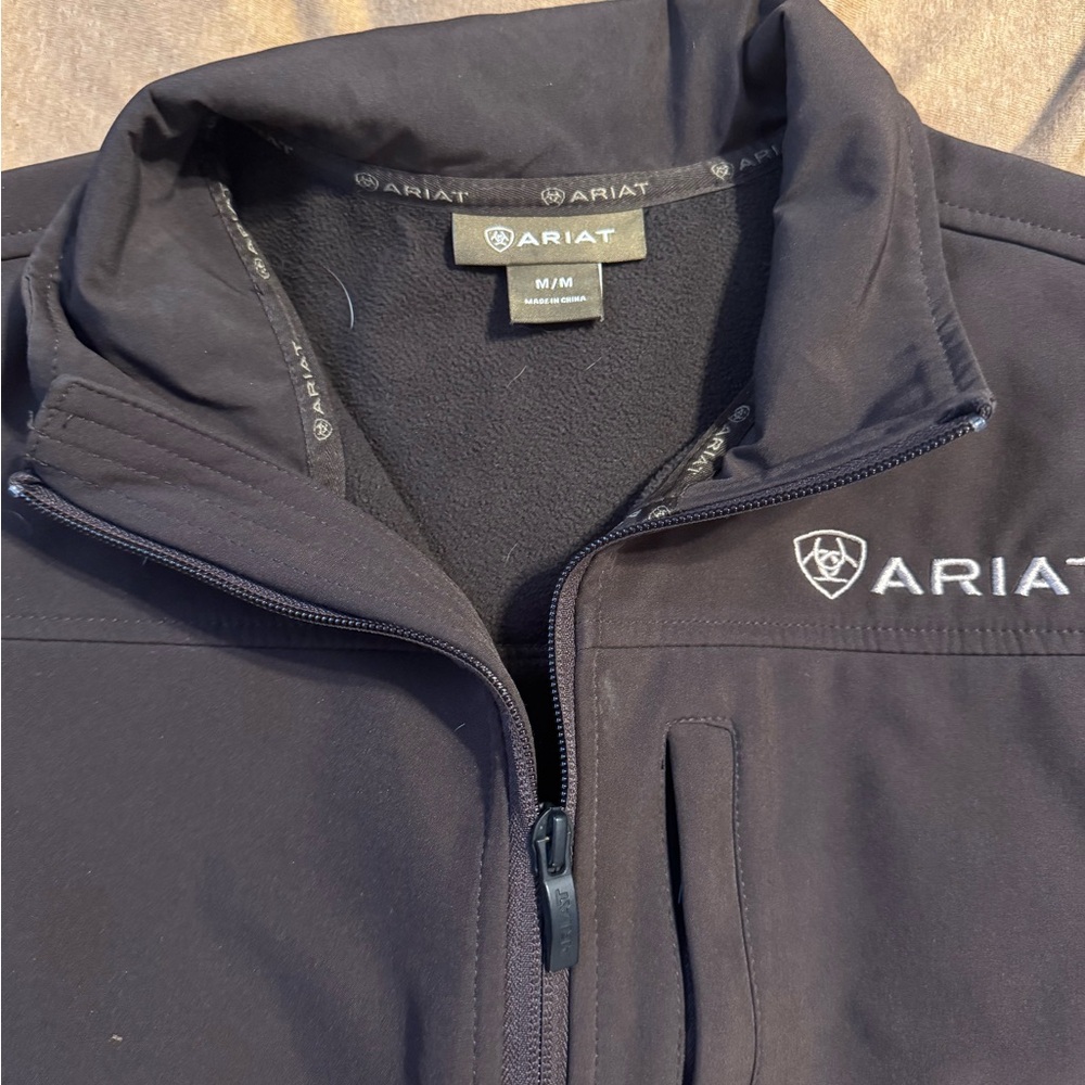 Ariat Black Performance Jacket with High Collar and Zip Closure